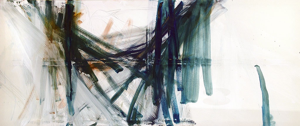 no title, 2011   Oil and graphite 
on canvas   90 x 210 cm