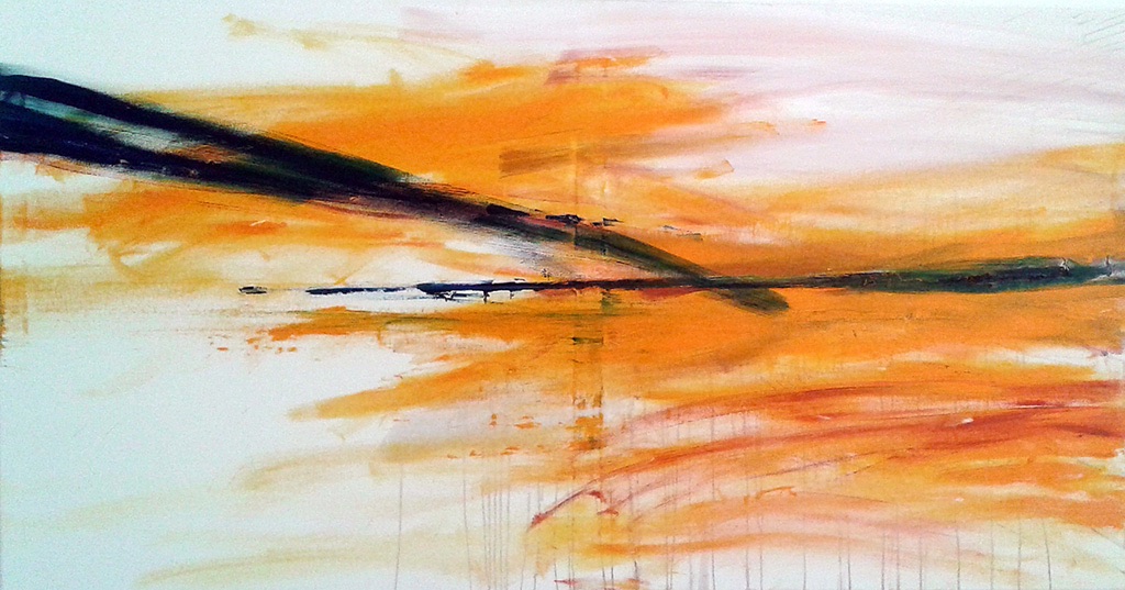 Crossing, 2013   Oil on canvas
95 x 180 cm