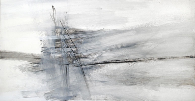 Der Weg, 2012   Oil and graphite on canvas
95 x 180 cm