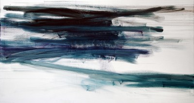 Lines, 2012   Oil and graphite
on canvas   95 x 180 cm