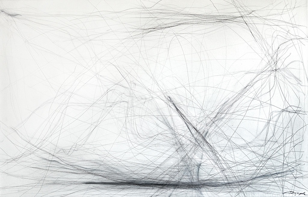 Die Barke, The Skiff, 2000
Oil, Oilpastel and graphite on canvas
90 x 140 cm