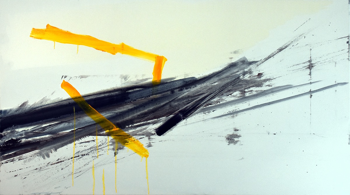 Strike, 2023 Oil on canvas 105 x 195 cm