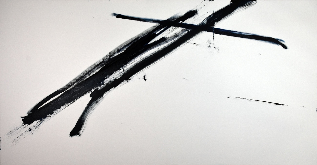 Zeichen, 2021 Oil on canvas 110 x 210 cm